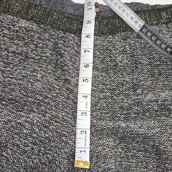 Free People Metallic Knit Jogger Gray Gold Milo Elastic Waist Pull On Size Small - Picture 6 of 8